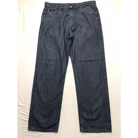 HUGO BOSS Select Alabama Jean Men 36x32 Relaxed Straight Dark Wash Italy - Picture 1 of 14
